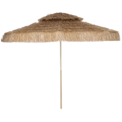 Outsunny 10 Foot Hula Thatched Tiki Patio Outdoor Umbrella