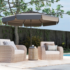 Costway 10 Foot Vented Three-Tier Patio Umbrella