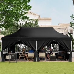 Costway 20 x 10 Foot Pop-Up Cathedral Window Canopy