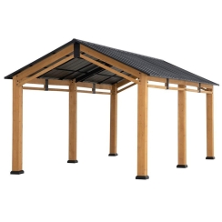 Sunjoy 20 x 11 Foot Hanover Cedar Carport and Gazebo