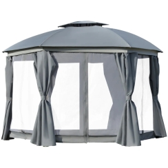 Outsunny 12 Foot Round Outdoor Gazebo