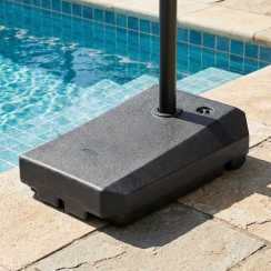 Costway 32 x 24 Inch Fillable Cantilever Umbrella Base with Wheels - 165 Pounds