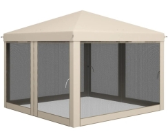 Outsunny 10 x 10 Foot Oxford Pop Up Canopy Tent with Netting