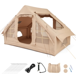 Costway 10 x 7 Foot Six Person Camping Tent with Mesh Screen Windows