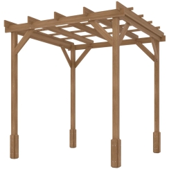Outsunny 7 x 7 Foot Wood Pergola with Grape Trellis