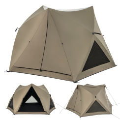 Costway 10 x 8 Foot Hexagon Pop Up Family Tent with Rainfly