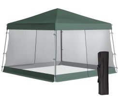 Outsunny 12 x 12 Foot Slant Leg Pop Up Canopy with Net Walls
