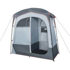 Costway 7 x 4 Foot Two Room Privacy Shower Tent with Rain Fly and Inside Pocket