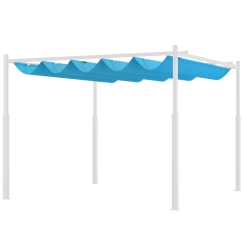 Outsunny 10 x 10 Foot Retractable Pergola Canopy with Magnetic Fixture