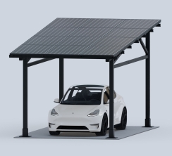 ChikoUSA 11 x 23 Foot Premier Solar Panel Rack Carport - 1 Car