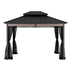 Sunjoy 10 x 12 Foot Hancock Hardtop Wood-Look Gazebo