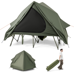 Costway 7 x 4 Foot Two Person Camping Cot Tent with Wheeled Bag