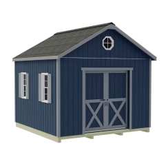 Best Barns 12 x 12 Foot Backyard Basecamp Wood Shed with Sliding Doors