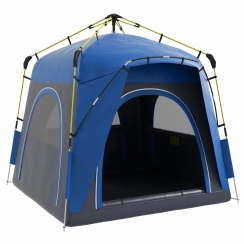 Outsunny 8 x 8 Foot 4-Person Hydraulic Pop Up Camping Tent