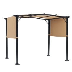 Outsunny 8 x 10 Foot Retractable Pergola Canopy