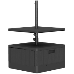 Outsunny 3-in-1 Fillable Outdoor Umbrella Base and Planter End Table