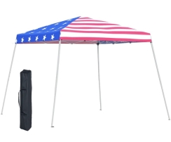Outsunny 10 x 10 Foot Slant Leg Pop Up Canopy Tent