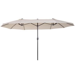 Outsunny 15 Foot 030V01 Double Sided Patio Umbrella with Crank Handle