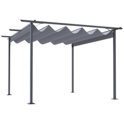 Outsunny 11 1/2 x 11 1/2 Foot Outdoor Retractable Pergola