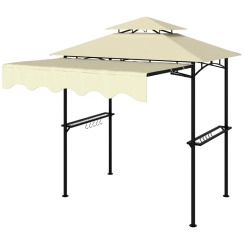 Outsunny 8 x 5 Foot 630V00 Outdoor Grill Gazebo with Side Awning