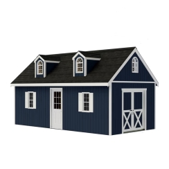 Best Barns 12 x 20 Planner Paradise Wood Shed with Sliding Doors and Dormers