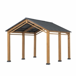Sunjoy 13 x 11 Foot Hanover Cedar Carport and Gazebo