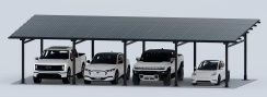 ChikoUSA 45 x 23 Foot Maximo 185 Solar Panel Rack Carport - 4 Car