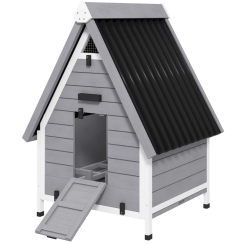 PawHut 31 Inch Classic-Style Wooden Chicken Coop with Nest Box and Roost Bar
