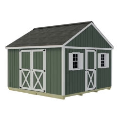 Best Barns 12 x 12 Foot Backyard Basecamp Wood Shed with Walk In Doors