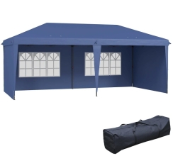 Outsunny 10 x 20 Foot Pop Up Canopy Tent with 4 Sidewalls