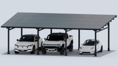 ChikoUSA 34 x 23 Foot Maximo 185 Solar Panel Rack Carport - 3 Car