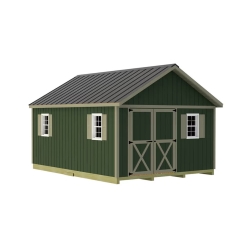 Best Barns 12 x 16 Foot Crafter Connection Wood Shed with Gable Door
