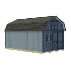 Best Barns 12 x 20 Foot Handcrafted Homstead Wood Storage Shed with Loft