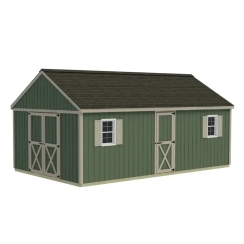 Best Barns 12 x 20 Foot Shedquarters Wood Shed with Walk In Door