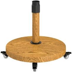 Outsunny Round 405V00 Natural Wood Patio Umbrella Base