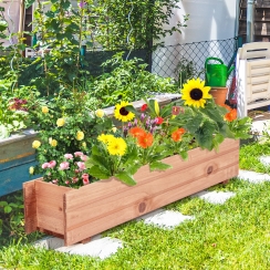 Costway 36 Inch Decorative Wooden Garden Box