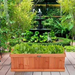 Costway 29 x 10 Inch Decorative Wood Planter Box