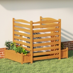 Costway 102 Inch Three-Panel Privacy Screen Planter