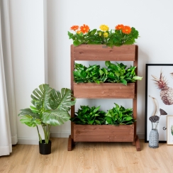 Costway 29 Inch Three-Tier Raised Garden Bed