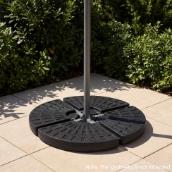 Costway 4 Piece Fillable Umbrella Base with U-Locking Pins - 140 Pounds