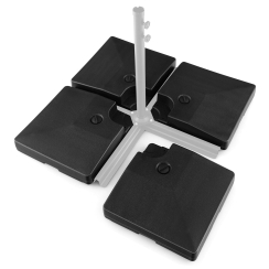 Costway 4 Piece 20 Liter Cantilever Patio Umbrella Base Set
