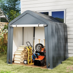 Costway 8 x 6 1/2 Foot Portable Motorcycle Storage Shelter