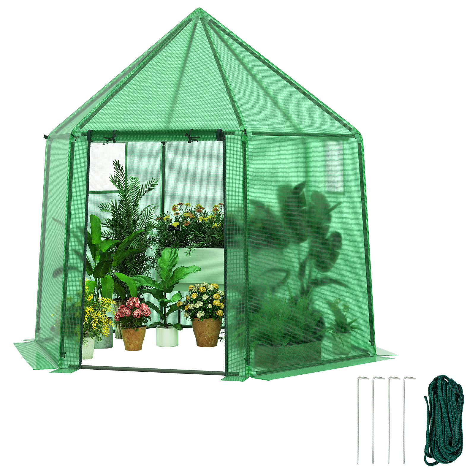 Costway 78 x 68 Inch Portable Walk-In Warm Greenhouse with Cover