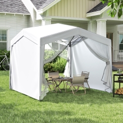 Costway 10 x 10 Foot Polygon Top Mesh Sidewall Pop-Up Canopy Tent
