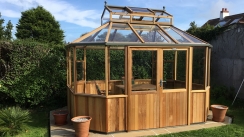 Alton 11 x 9 Foot Octagonal Half-Boarded Cedar Greenhouse
