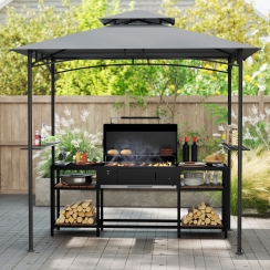 Costway 8 x 5 Foot Metal Frame Grill Gazebo