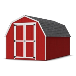 Little Cottage Co. 8 x 14 Foot Value Gambrel Barn with 4 Foot Sidewalls and Floor - Precut Kit