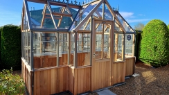 Alton Durham T-Shaped Half-Boarded Cedar Greenhouse