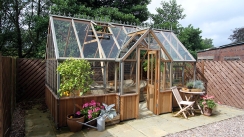 Alton Cambridge T-Shaped Half-Boarded Cedar Greenhouse