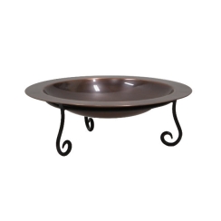 Achla 18 Inch Classic Copper Birdbath with Short Stand